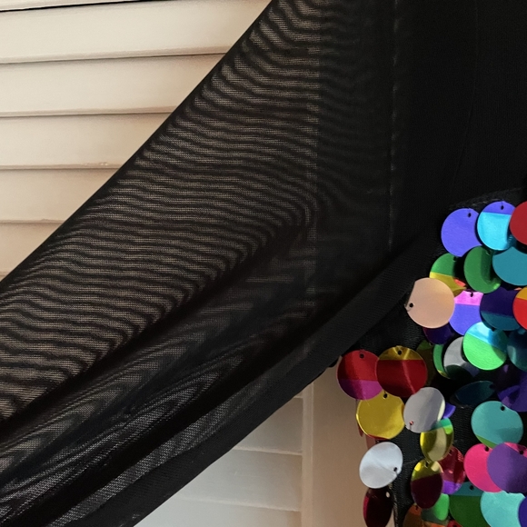 NWT - NY & Co Multicolored Mini Dress - M - SEQUINS GALORE!! - Picture 2 of 5